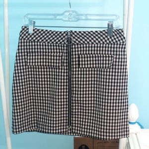 Gingham zip-front mini skirt from Urban Outfitters